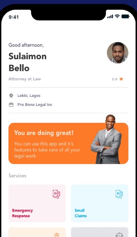 AptResponse lawyer home on iPhone, from the App Store listing