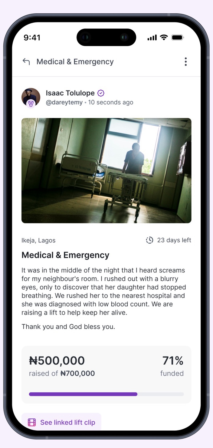 Lifteller lift detail on iPhone, from the App Store listing
